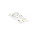 Plafonnier encastré RADON RCT à 2 flammes GU10 IP20, blanc mat 