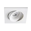 Plafonnier encastré ARGON angulaire, pivotant GU10 IP20, blanc mat 