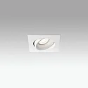 Faro Plafonnier encastré ARGON angulaire, pivotant GU10 IP20, blanc mat 