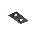 Plafonnier encastré RADON RCT à 2 flammes GU10 IP20, noir mat 