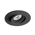 Plafonnier encastré RADON R GU10 IP20, noir mat 