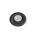 Plafonnier encastré NEON R rond GU10 IP20, noir mat 