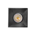 Plafonnier encastré NEON SQ angulaire GU10 IP20, noir mat 