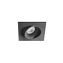 Plafonnier encastré ARGON angulaire, pivotant GU10 IP20, noir mat 