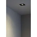 Faro Plafonnier encastré ARGON angulaire, pivotant GU10 IP20, noir mat 