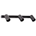 Applique et plafonnier STAN 3 flammes GU10 IP20, noir mat 