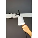 Faro Lampe à pince STUDIO E14 IP20, scintillant, blanche 