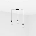 Luminaire à suspension ART 3 flammes E27 IP20, noir 