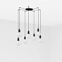 Luminaire à suspension ART 7 flammes E27 IP20, noir 