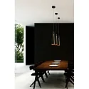 Faro Luminaire à suspension PLUMA commutable IP20, noir mat 