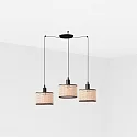 Luminaire à suspension MAMBO 3 flammes E27 IP20, noir mat 