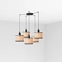 Luminaire à suspension MAMBO 5 flammes E27 IP20, noir mat 