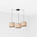 Luminaire à suspension MAMBO 3 flammes E27 IP20, noir mat 