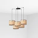 Luminaire à suspension MAMBO 5 flammes E27 IP20, noir mat 