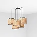 Luminaire à suspension MAMBO 5 flammes E27 IP20, noir mat 