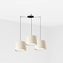 Luminaire à suspension CONGA 3 flammes E27 IP20, noir mat, blanche 