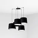 Luminaire à suspension CONGA 5 flammes E27 IP20, noir mat 