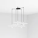 Luminaire à suspension PLAT 5 flammes E27 IP20, blanc mat 