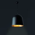 Faro pendant luminaire CRATER E27 IP20, black matt 