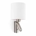 Luminaire mural ROB SHADE E27 IP20, nickel satiné 