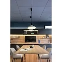 Faro pendant luminaire KOMBO E27 IP20, grey, black matt 