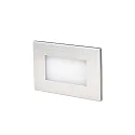 Faro Luminaire d'encastrement mural  GRON angulaire, commutable, avec diffuseur IP65, nickel satiné 