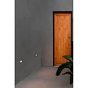 Faro Luminaire d'encastrement mural  GRON angulaire, commutable, avec diffuseur IP65, nickel satiné 
