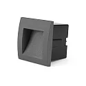 Faro Luminaire d'encastrement mural  SEDNA SQ90 carré, indirect, commutable IP65, gris foncé 