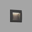 Faro Luminaire d'encastrement mural  SEDNA SQ90 carré, indirect, commutable IP65, gris foncé 