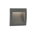 Faro Luminaire d'encastrement mural  SEDNA SQ90 carré, indirect, commutable IP65, gris foncé 