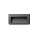 Luminaire d'encastrement mural  SEDNA RCT angulaire, indirect, commutable IP65, gris foncé 