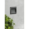 Faro Luminaire d'encastrement mural  SEDNA SQ140 carré, indirect, commutable IP65, gris foncé 