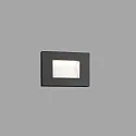 Faro wall recessed luminaire SPARK square, impact resistant, indirect IP65, dark grey 