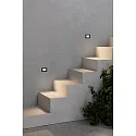 Faro wall recessed luminaire SPARK square, impact resistant, indirect IP65, dark grey 