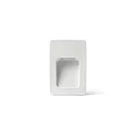 Luminaire d'encastrement mural  NASE Bas, angulaire, commutable IP44, blanc mat 