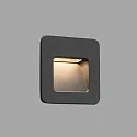 Faro Luminaire d'encastrement mural  NASE SQ Bas, carré, commutable IP44, gris foncé 