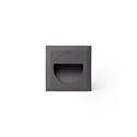 Luminaire d'encastrement mural  MINI CARTER Bas, carré, commutable IP44, gris foncé 