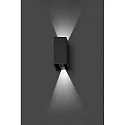 Faro Luminaire mural d’extérieur BLIND haut bas, à 2 flammes LED IP65, gris foncé 