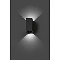 Faro Luminaire mural d’extérieur BLIND haut bas, à 2 flammes LED IP65, gris foncé 