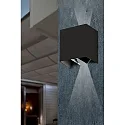 Luminaire mural d’extérieur OLAN à 2 flammes LED IP65, gris foncé 