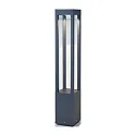 Borne d'éclairage AGRA 650 LED IP55, gris foncé 