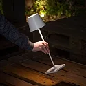 Faro Lampe de table TOC LED IP54, blanc mat 