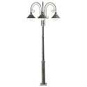 Lampadaire d'extérieur NÁUTICA 3 flammes E27 IP33, brun rouille 