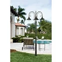 Faro Lampadaire d'extérieur NÁUTICA 3 flammes E27 IP33, brun rouille 