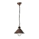 Luminaire suspendu d'extérieur NÁUTICA E27 IP33, brun rouille 