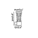 Faro Luminaire mural d'extérieur TWIST LED IP65, gris foncé 
