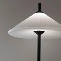 Faro Lampadaire d'extérieur SAIGON OUT E27 IP44, gris foncé, blanc mat 