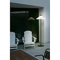 Faro Lampadaire d'extérieur SAIGON OUT E27 IP44, gris foncé, blanc mat 