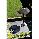 Faro Lampadaire d'extérieur SAIGON E27 IP44, gris foncé 