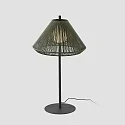 Faro Lampadaire d’extérieur SAIGON OUT E27 IP44, gris foncé, olive verte 